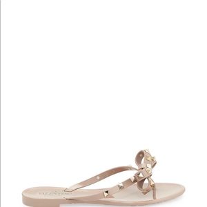 Valentino Rockstud PVC jelly thong sandals